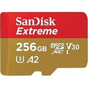 SanDisk 256GB Extreme microSDXC UHS-I Memory Card with Adapter - Up to 190MB/s,